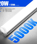 T5 4 Foot LED Shop Light Kit With 2200 Lumens 5000K Daylight White 20W Crazy Bright Ceiling And Under Cabinet Lights