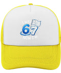 I Was Six Now Seven Vintage Dope Style Mens Trucker Hat Yellow Lightweight Polyester Cap With Anti Sweat Band Keeps You Cool While Running Hiking And Cycling And Everyday Casual Wear