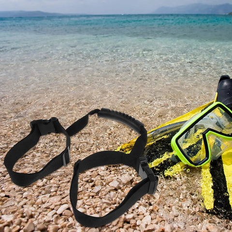 Adjustable Scuba Tank Hose Retainer Band With Handle Portable Diving Bottle Carrier Strap on beach near snorkel gear