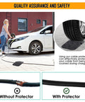 Heavy Duty EV Charger Cable Protector With Handle For Garage Door Gap used with Tesla car to prevent cable damage