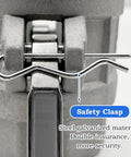 Close-up of safety clasp on Heavy Duty 3 Inch Type D Aluminum Cam And Groove Hose Coupling With Female Camlock Adapter Kit.