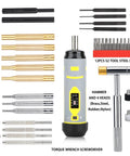 Dead Nuts Precise Torque Screwdriver Featuring Audible Click Factory Calibration 10 To 70 Inch Pounds with brass and steel pin punches