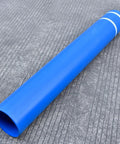 Tough As Nails Blue Safety Bollard Cover 6 Inch Wide 46 Inch Tall High Visibility with reflective stripes on top.