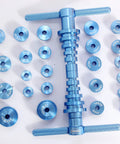 Aluminum Alloy Bicycle Bearing Press Set For Universal Wheel Hub Installation And Repair Durable Drift Tool Kit in blue
