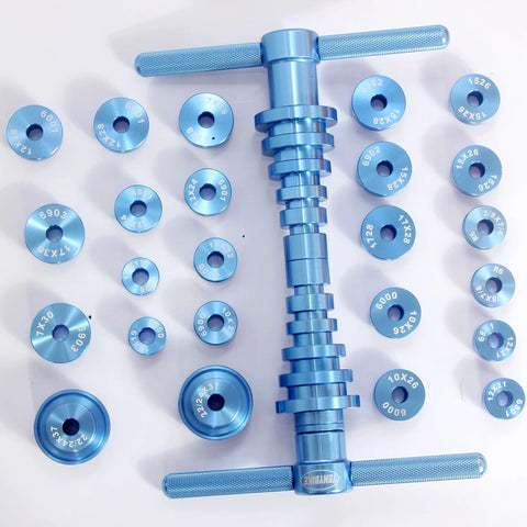 Aluminum Alloy Bicycle Bearing Press Set For Universal Wheel Hub Installation And Repair Durable Drift Tool Kit in blue
