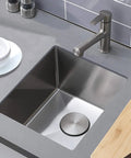 Stainless Steel Undermount Bar Sink For RV And Small Kitchen 15 By 17 Inch Single Bowl With Brushed Nickel Finish installation