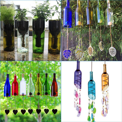 DIY Glass Bottle Cutter Kit For Round And Square Bottles With Upgraded Stainless Steel 201 Cutter, various craft projects