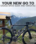 Bike with compact under seat bike saddle bag 0.3L small midnight black water resistant ripstop with waterproof zipper