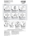 Instructions for 7.5 Lb Jumbo Utility Hook Kit With 1 Wall Hook And 4 Adhesive Strips No Tools Needed Damage Free Hanger For Organization And Storage Holds Backpacks Coats Towels And Decor