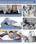 Compact Portable Washing Bag For Camping And Road Trips, Lightweight Manual Hand Wash Sack With Built In Scrub Sleeve, Ditch The Laundromat Hustle And Crush Stains Effortlessly On The Go, comparison of washing options.
