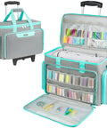 Rolling Sewing Machine Case With Wheels And Trolley Handle, Spacious Carrying Bag for Standard Sewing Machines and Accessories
