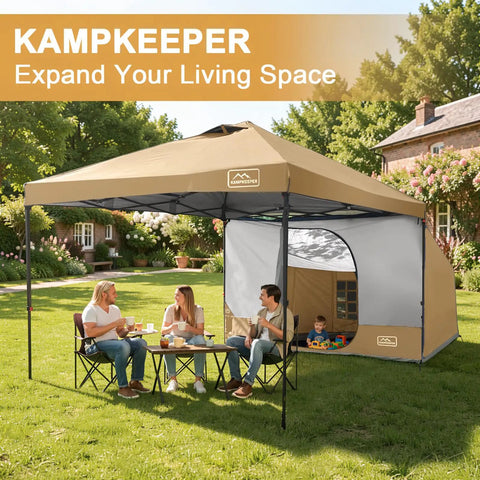 Two Person Canopy Side Tent For 10x10 Or 10x20 Gazebos With Mesh Window Easy Up Cube Tent For Camping Storage Or Events