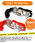Heavy Duty 12V Battery Terminals For Cars Trucks And SUVs With Quick Release Cable Clamps Positive And Negative Connectors