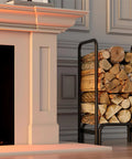 Sturdy Firewood Rack And Log Holder For Indoor Outdoor Use Heavy Duty 25mm Tubular Steel Log Storage Stack Supports Up To 400 Pounds Rustproof