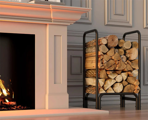 Sturdy Firewood Rack And Log Holder For Indoor Outdoor Use Heavy Duty 25mm Tubular Steel Log Storage Stack Supports Up To 400 Pounds Rustproof