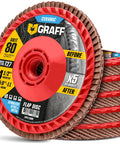 80 Grit Ceramic Flap Disc For 4 1/2 Inch Angle Grinder 5/8 Inch Arbor Pro Grade For Stainless Steel And Sheet Metal Fast Cutting And Smooth Finishing Durable Flap Wheels 5 Pack For Your Grind