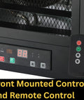 Heavy Duty Electric Forced Air Garage Heater With Remote Control 17060 Btu, front mounted controls and remote display.