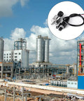 Stainless Steel Pressure Transducer Sensor With Connector One Eighth Inch NPT Fitting for industrial use in oil, fuel, air, or water systems.