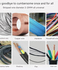 Various types of wires including aluminum, copper, and household wires for No Fuss Heavy Duty Hand Crank Wire Stripper Machine.
