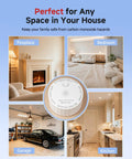 Smart Carbon Monoxide Detector With No Hassle Real Time App Alerts And 2.4 GHz Wi Fi for fireplace, bedroom, garage, kitchen