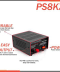 Compact Benchtop Power Supply For Home Labs With 6 Amp Linear Regulated 12V And 13.8V DC Outputs From 115V AC 100W Input With Screw Terminals