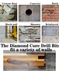 Amazon 2-inch dry core drill bits for cured concrete with rebar; 13in drilling depth, 10mm diamond segments