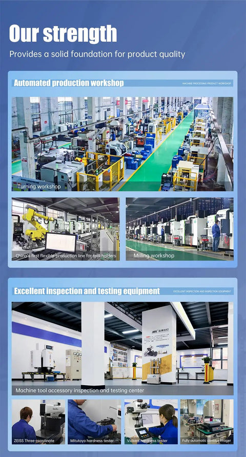Image showcasing automated production workshop for Top Shelf Heavy Duty High Speed Collet Clamping Nut M50 X 1.5 Metric Thread 5 Pack.