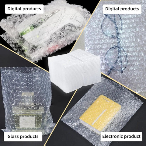 50 Pack 8x10 Bubble Pouches For Shipping And Moving Double Wall Cushioning For Fragile Dishes Glassware Electronics
