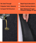 Heavy Duty Oil Spill Mat For Garage Floor, 48 By 72 Inch Under Car Protector with oil absorption and waterproof backing