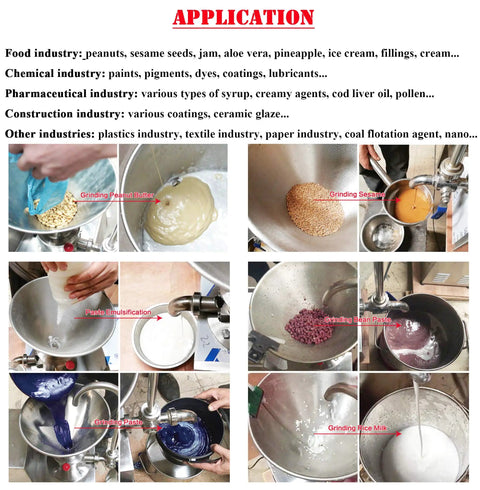 Heavy Duty Pro Grade Commercial Split Peanut Butter Maker Grinder Stainless Steel Colloid Mill Emulsifying Machine For Nut Butters Jam Paste Sesame Butter 50-700 KgH 2.2KW 2300 RPM 110V 4.1L Hopper in various industries