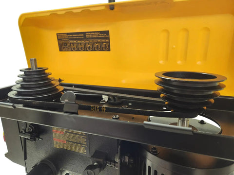 Close-up of the 10 Inch Drill Press With 7.0 Amp Motor And LED Worklight Five Speed Settings 3.5 Inch Spindle Travel For Deep Cuts