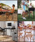 Heavy Duty Adjustable Table Leg Extenders deliver two game changer heights at three point five and five inches, shown in various settings.