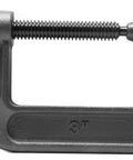 Heavy-Duty Cast Iron C-Clamps, 3-Inch Jaw Opening, 2-Inch Throat, close-up of clamp with smooth black oxidized finish