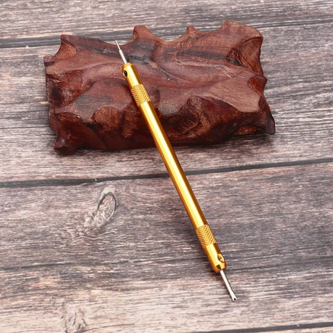 Steel Head Watch Spring Bar Screwdriver With Aluminum Handle for Quick Watch Repairs on wooden surface