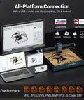 WIZMAKER laser engraver 12000mW, compact desktop with 300×300mm work area for wood engraving