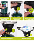 Steps to use Ultra Portable Propane Camping Stove With Quick Ignition, Lightweight Durable Base For Hiking And Backpacking, Works With Propane Or MAPP Gas Cylinders, One Click Start For Fast Hassle Free Outdoor Cooking On The Go