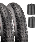 Puncture Resistant Fat Bike Tire Set With 20x3.0, 20x4.0, 26x4.0 Sizes, Folding 60 TPI For E Bikes, Mountain Bikes And Electric Bicycles, Includes Two Tires With Tubes