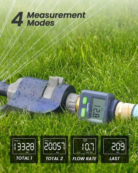 All Direction Water Flow Meter With Brass Inlet And Outlet 180 Degree Screen Flip For Easy Gallon And Liter Readouts in garden use