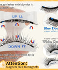 Magnetic Eyelashes Kit With 2 Pairs And Reusable Lash Clusters, Magnetic Applicator, No Glue Needed, Lash Placement Guide