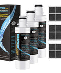 Premium Refrigerator Water Filter Replacement For LG LT1000P And Kenmore Elite 9980 Fridge NSF ANSI 53 Certified 3 Pack