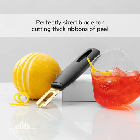 Citrus Channel Knife With Slip Resistant Handle For Cocktails And Culinary Presentations A Chef Grade Zester And Fruit Peeler on counter