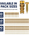 6 By 14 Mm Short Expansion Screw Set For Cabinet Hinges Repair Kit Hinge Anchor Fastener available in 30, 60, 90 pieces