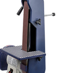 Close-up of Benchtop Combo Belt And Disc Sander With 2 Inch X 42 Inch Belt and 6 Inch Disc for wood metal plastic finishing.