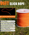 196 ft slick rope spool, part of Arborist Throw Line Kit With 15 Oz Throw Weight And 196 Ft Paracord Rope, pro tree climbing gear