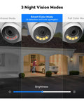 Image showing 6K 12MP PoE IP Security Camera With Two Way Talk And Smart AI Human Vehicle Detection modes for night vision.