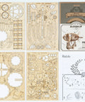 176 laser cut pieces of 3D Wooden Airship Puzzle Kit For Kids And Adults Build Your Own Model Ship In 1 To 2 Hours 176 Laser Cut Pieces With Easy Instructions And Sandpaper A Fun Family STEM Craft.