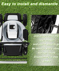 Push Mower Striping Kit for 21 Inch Mowers with Stainless Steel Roller installed on a lawn mower, shown on grass