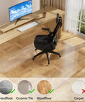 Clear Chair Mat For Hard Floors 48 Inch By 60 Inch protects hardwood tile and wood floors from rolling office chairs