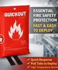 Two Pack Fire Blanket For Home And Kitchen Fiberglass Shield 39 By 39 Inches Easy To Use For Small Household Fires display