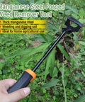 Portable Garden Weeder Tool With Six Tooth Weeder, Heavy Duty Manganese Steel Hand Weeding Tool in use on grass